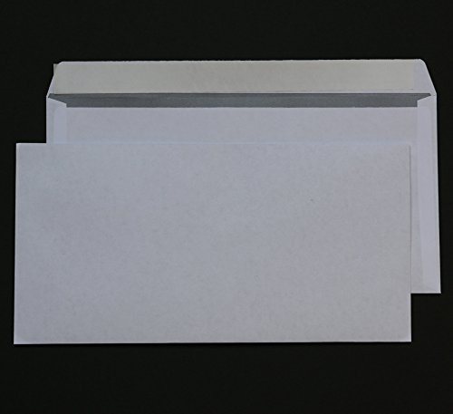 100 St. Briefumschläge DIN lang 110 x 220 mm weiß ohne Fenster Versandtaschen HK Kuvert von Mari-Medienverpackungen