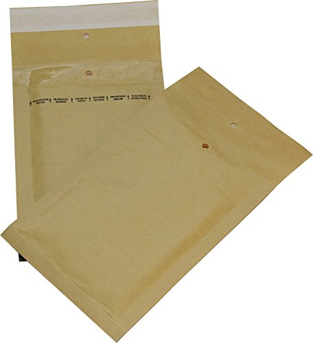100 St. Luftpolster Versandtaschen Gr. 1 A braun/gold/gelb 120x175 mm Briefumschläge DIN A6 von Mari-Medienverpackungen