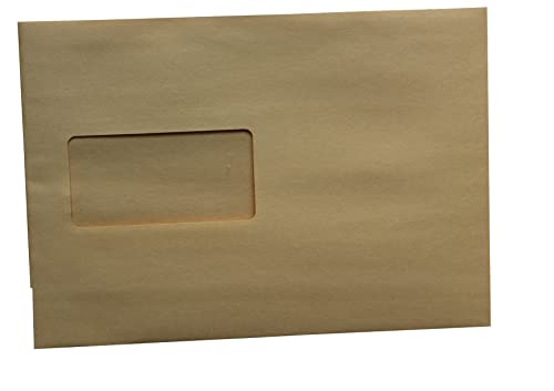 1000 St. Versandtaschen B5, braun, mit Fenster, selbstklebend, Briefumschlag, Kuvert, Briefhülle, Großbrief, Versandbeutel von Mari-Medienverpackungen