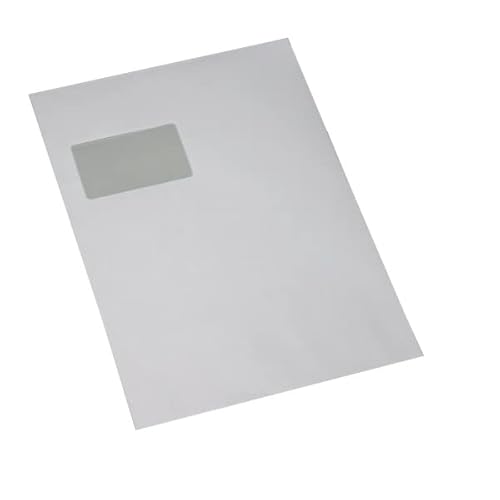 25 St. Versandtaschen Briefumschläge Kuvert C4 A4 weiß selbstklebend mit Fenster 229 x 324 mm SK von Mari-Medienverpackungen