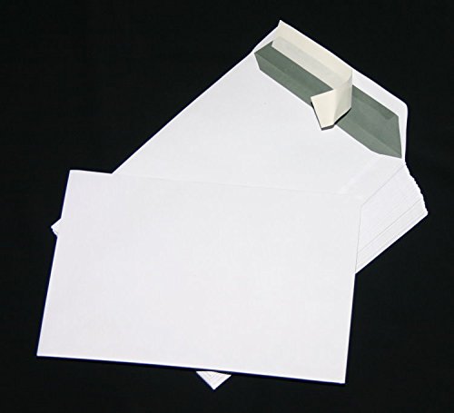 25 Stück Versandtaschen Briefumschläge C4 A4 weiß haftklebend ohne Fenster 229x324 mm HK von Mari-Medienverpackungen