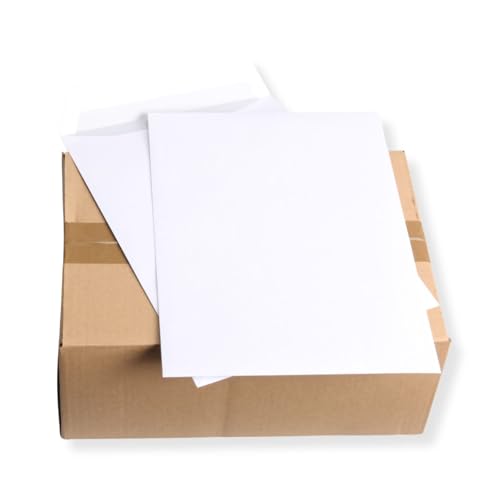 250 Stück Versandtaschen Briefumschläge C4 A4 weiß haftklebend ohne Fenster 229x324 mm HK von Mari-Medienverpackungen