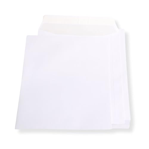 50 St. Versandtaschen extra stark 120 gr. DIN A4 C4 weiß ohne Fenster Kuvert Haftklebend Briefumschläge HK von Mari-Medienverpackungen
