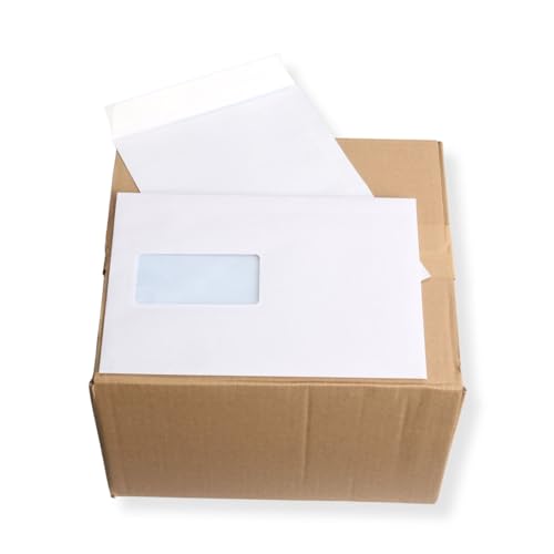 500 St. C5 Versandtaschen weiß 229x162 mm HK mit Fenster Briefumschlag haftklebend von Mari-Medienverpackungen