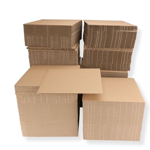 600 Stück LP Versandfüllplatten 315x315 mm Kartonzuschnitte Wellpappenzuschnitte von Mari-Medienverpackungen