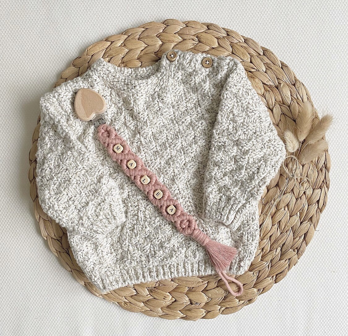 Makramee Schnullerkette Makramee Schnullerkette von MariLeoBabystore