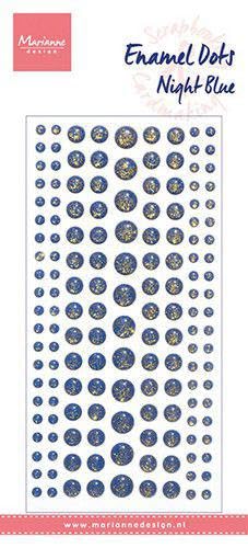 Marianne D Decoration Enamel dots - Glitter Nachtblauw PL4525 21x9,5cm (08-23) von Marianne Design