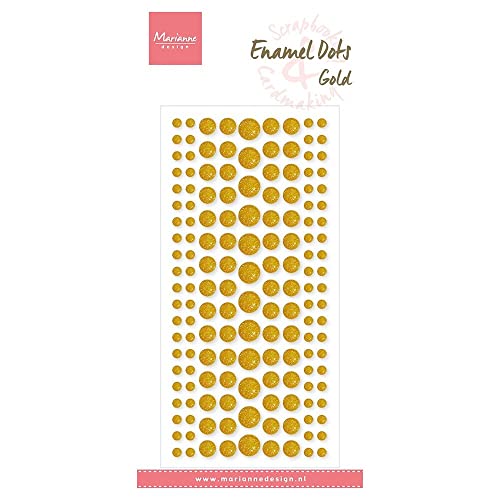 Marianne D Decoration Enamel dots - Goldglitter PL4523 10x21cm von Marianne Design