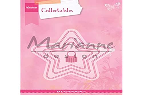 Marianne Design COL1360 Collectables Weihnachtsstern - Stempel und Stanzschablone für die Kartengestaltung und Scrapbooking, Metal, rosa, 11 cm x 8.2 cm x 6.2 cm von Marianne Design