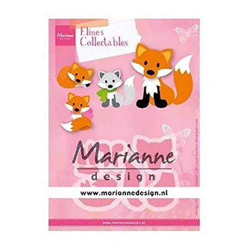 Marianne Design COL1474 Collectables, Süßer Fuchs, für Detaillierte Stanzformen und Prägedetails im Papierhandwerk, Rosa, Eine größe von Marianne Design