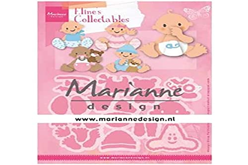 Marianne Design COL1479 Eline's Babies Collectables, Baby, für Detaillierte Stanzformen und Prägedetails im Papierhandwerk, Metall, Rosa, S von Marianne Design