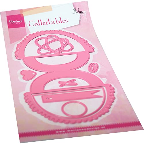 Marianne Design COL1508 Collectables, Bagtopper XOXO von Marleen, für Detaillierte Stanzformen und Prägedetails im Papierhandwerk, Pink, One Size von Marianne Design
