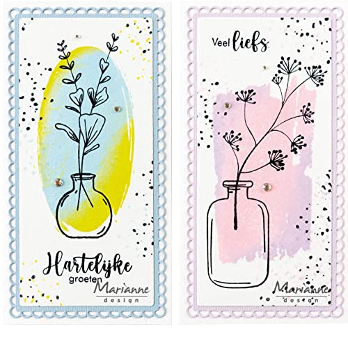 Marianne Design CS1117 Clear Silikonstempel, Silhouette Kunst Viburnum, zum Stanzen Bastelarbeiten und Präzision Stamping Papercrafts, transparent, One Size von Marianne Design