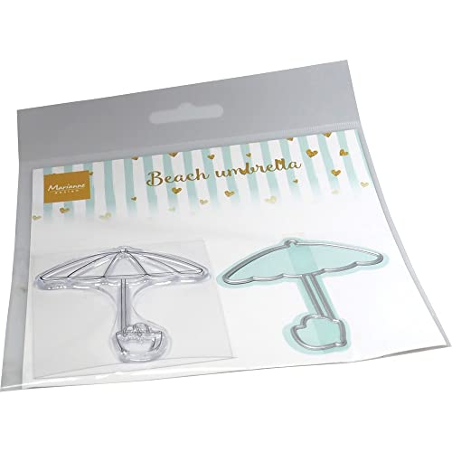 Marianne Design CS1132 Clear Silikonstempel, Strand Regenschirm, zum Stanzen Bastelarbeiten und Präzision Stamping Papercrafts, transparent, Einheitsgröße, 2 Piece von Marianne Design