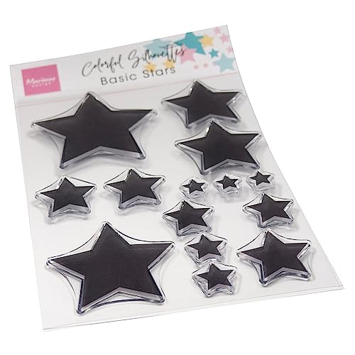 Marianne Design CS1148 Clear Silikonstempel, Bunte Silhouette-Einfache Sterne, zum Stanzen Bastelarbeiten und Präzision Stamping Papercrafts, Transparente, One Size Marianne Design CS1148 Clear Silikonstempel, Bunte Silhouette-Einfache Sterne, zum Stanzen Bastelarbeiten und Präzision Stamping Papercrafts, Transparente, One Size von Marianne Design