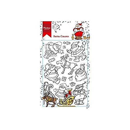 Marianne Design Clear Stamps Hettys Weihnachtsmänner, Silikon, Transparent, 18.5 x 10.5 x 0.5 cm von Marianne Design