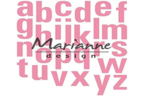 Marianne Design Collectables, Alphabet XXL, für Detaillierte Stanzformen und Prägedetails im Papierhandwerk, Metall, rosa, 20,6 x 16 von Marianne Design