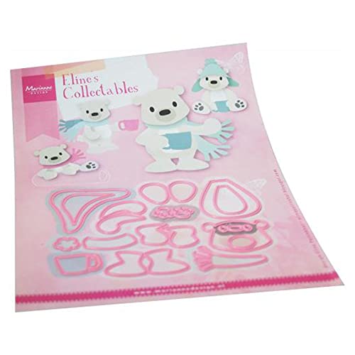 Marianne Design Sammlerstücke, Arktischer Bär, aufwendige Designs und geprägte Details für Papierbastelarbeiten, Einheitsgröße, Rosa von Marianne Design