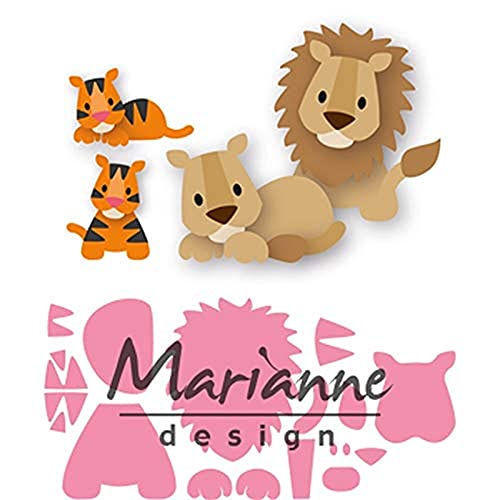 Marianne Design Collectables, Löwe Tiger, für Detaillierte Stanzformen und Prägedetails im Papierhandwerk, Rose von Marianne Design