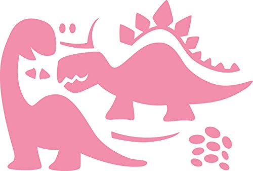 Marianne Design Collectables Elines Dinosaurier-Stempel und Stanzschablone für die Kartengestaltung und Scrapbooking, Metal, pink, 12 x 8.1 x 0.4 cm von Marianne Design