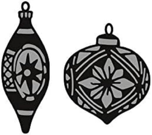 Marianne Design Craftables Stanzform Tiny's Ornamente Weihnachtsbaumkugeln-Cutting Die, Steel, grau, 16 x 11 x 0.4 cm von Marianne Design