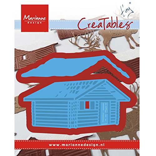 Marianne Design Creatable Tiny's Blockhütte Stanzform-Cutting Die, Metall, blau, 13 x 9.5 x 0.5 cm von Marianne Design