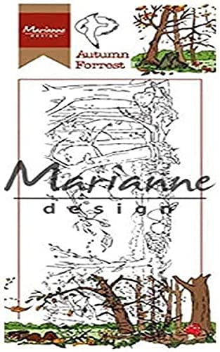 Marianne Design HT1636 Clear Silikonstempel, Herbstwaldgrenze, zum Stanzen Bastelarbeiten und Präzision Stamping Papercrafts, Kunststoff, durchsichtig, 14,2 x 5,1 cm von Marianne Design