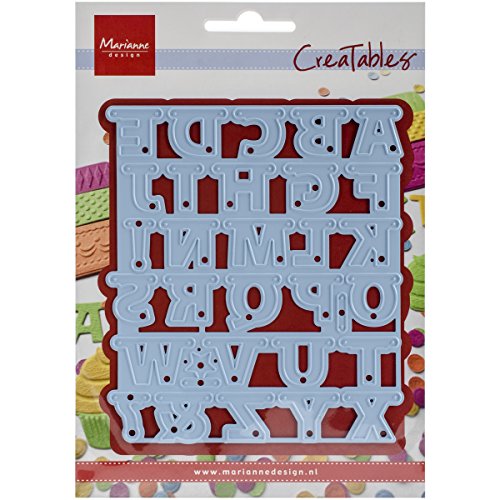 Marianne Design Creatables Alphabet Girlande-Stanzschablone und Prägeschablone für die Kartengestaltung und Scrapbooking, Metal, Blue, 9.9 x 11.4 x 0.4 cm von Marianne Design