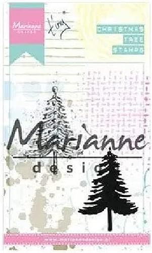Marianne Design MM1625 Clear Silikonstempel, Weihnachtsbaum, zum Stanzen Bastelarbeiten und Präzision Stamping Papercrafts, Kunststoff, transparent, 200x90x5 von Vaessen Creative