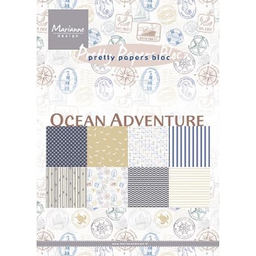 Marianne Design Papierblock, A5, Ozean gedämpft von Marianne Design