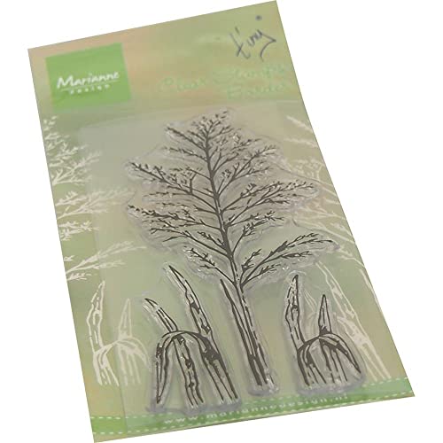 Marianne Design TC0900 Clear Silikonstempel, Winzige Umrandung-Indianergras, zum Stanzen Bastelarbeiten und Präzision Stamping Papercrafts, transparent, One Size von Marianne Design