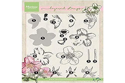 Marianne Design Tiny's Helleborus Stempel-Set, transparent, synthetisches Material, 22,7 x 12,9 x 0,4 cm von Marianne Design