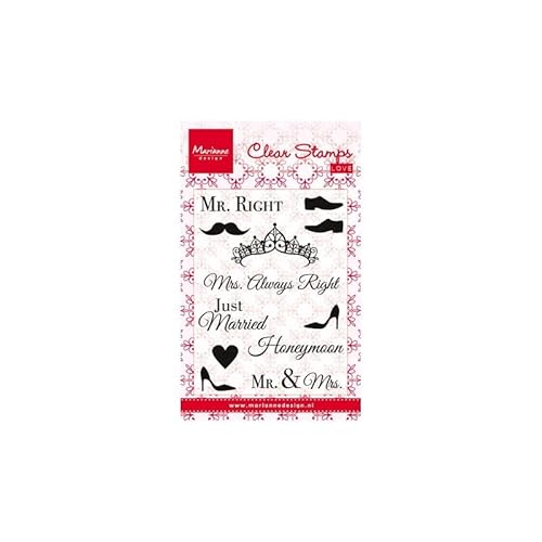 Marianne Design Transparente Stempel Mr & Mrs, Silikon, 9.0 x 15.0 x 0.5 cm von Marianne Design