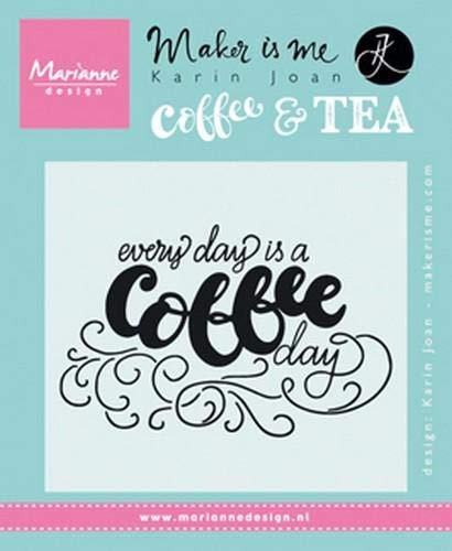 Marianne Design Transparente Stempel Quote 'Every is a Coffee Day', Silikon, Black, 11 x 9 x 0.5 cm von Marianne Design