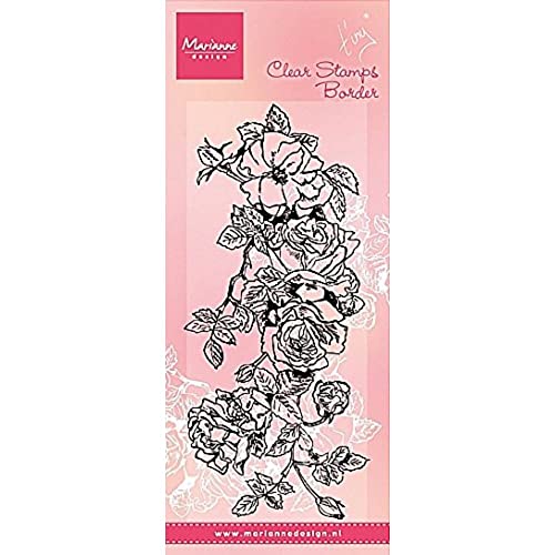 Marianne Design Transparente Stempel Tiny's Border Rose, Silikon, 7.5 x 18.5 x 0.5 cm von Marianne Design