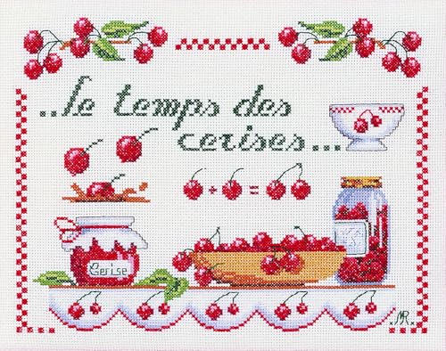 Marie Coeur Kreuzstich-Set, Motiv: Die Zeit der Kirschen, 35 x 45 cm Marie Coeur Kreuzstich-Set, Motiv: Die Zeit der Kirschen, 35 x 45 cm von Marie Coeur