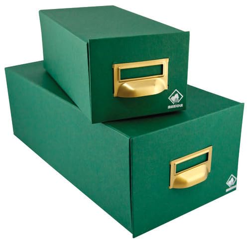 MARIOLA 5-1000 Karteikasten gefüttertes Karton, grün von Mariola