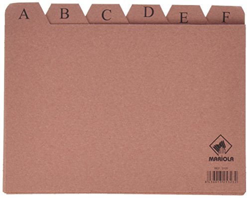 Mariola 3105 Kartontrenner, alphabetisch, 24 Stück, 215 x 160 mm von Liderpapel