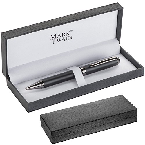 Kugelschreiber "Mark Twain" / aus Metall mit verchromten Applikationen von Mark Twain