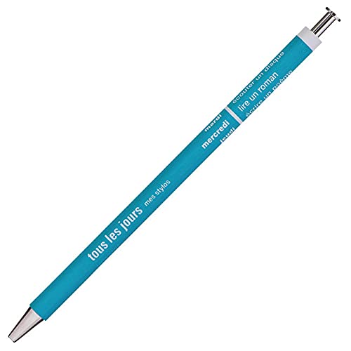 MARK´S Days Tous les Jours Kugelschreiber aus Holz und Metall in der Farbe Turquoise mit einer 0,5mm Spitze, DAY-BP4-TQ, 1 Stück (1er Pack) von MARK'S(マークス)