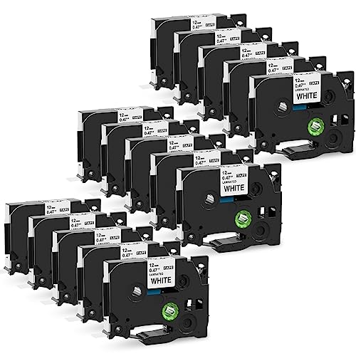 15x MarkField Kompatible Ersatz für Brother P-touch Bänder TZe-231 TZ 12mm 0.47 Schwarz auf Weiß Schriftband für Ptouch PT-900 1005 1250 H105 H107 H110 H200 D200 D210 D400 D600 P300BT Cube von MarkField