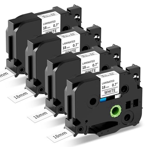 MarkField Kompatibel Schriftband Ersatz für Brother P-Touch Bänder TZ TZe-241 18mm 0,7 Laminated Etikettenband Schwarz auf Weiß für Ptouch PT-550 D400 D450 D600 P700 P910BT 2430PC, 4 Pack MarkField Kompatibel Schriftband Ersatz für Brother P-Touch Bänder TZ TZe-241 18mm 0,7 Laminated Etikettenband Schwarz auf Weiß für Ptouch PT-550 D400 D450 D600 P700 P910BT 2430PC, 4 Pack von MarkField