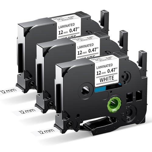 MarkField Kompatible Schriftband als Ersatz für Brother P-Touch TZ TZe-231 12mm laminierte Etikettenband für PT-H107B H105 H110 H100LB P300BT Cube D210 D400 E110/VP 1000 1010 Schwarz auf Weiß von MarkField