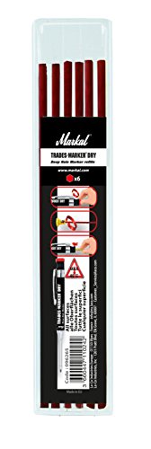 Markal 96265 trades-marker Dry Minen für Marker, rot (Pack 6) von Markal