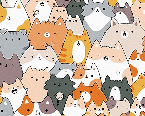 Marke: ZUTY 361162 Malen nach Zahlen, Zahlen-30 Katzen 80x100 cm ohne Keilrahmen Marke: ZUTY 361162 Malen nach Zahlen, Zahlen-30 Katzen 80x100 cm ohne Keilrahmen von Marke: ZUTY