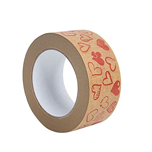 Marke Papierklebeband Valentinstag Herz 50mm/50m Klebeband Paketband Packband (1 Rolle) von Marke