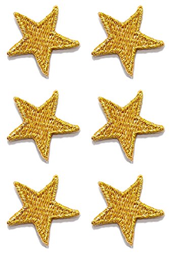 6 Aufnäher Bügelbild Aufbügler Iron on Patches Applikation Sticker Stern 2,2 x 2,2cm Farbe: Lurex-Gold Vor125-64 6 Aufnäher Bügelbild Aufbügler Iron on Patches Applikation Sticker Stern 2,2 x 2,2cm Farbe: Lurex-Gold Vor125-64 von Markenlos
