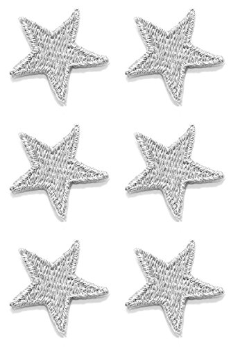 6 Aufnäher Bügelbild Aufbügler Iron on Patches Applikation Sticker Stern 2,2 x 2,2cm Farbe: Lurex-Silber Vor125-95 6 Aufnäher Bügelbild Aufbügler Iron on Patches Applikation Sticker Stern 2,2 x 2,2cm Farbe: Lurex-Silber Vor125-95 von Markenlos