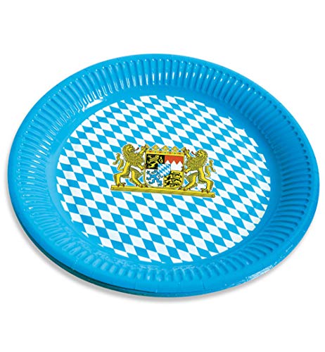 Teller Bayern, 8 Stück, aus Pappe mit Bayernwappen *NEU bei Pibivibi Teller Bayern, 8 Stück, aus Pappe mit Bayernwappen *NEU bei Pibivibi von Markenlos