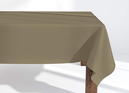 Market-Alley Tischdecke Tischwäsche Pflegeleicht Tischtuch Tischdekoration Tafeltuch Uni einfarbig rechteckig (103 Beige ; 110cm x 110cm) von Market-Alley